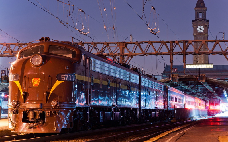 transportation, outdoors, no people, sky, city, built structure, 1080P, railroad track, track, illuminated, travel, connection, dusk, public transportation