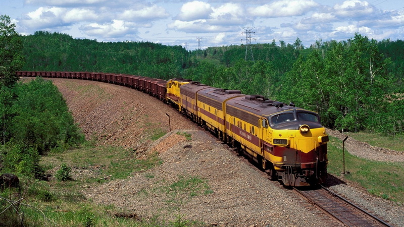 landscape, train, 1080P, trees, railroad track