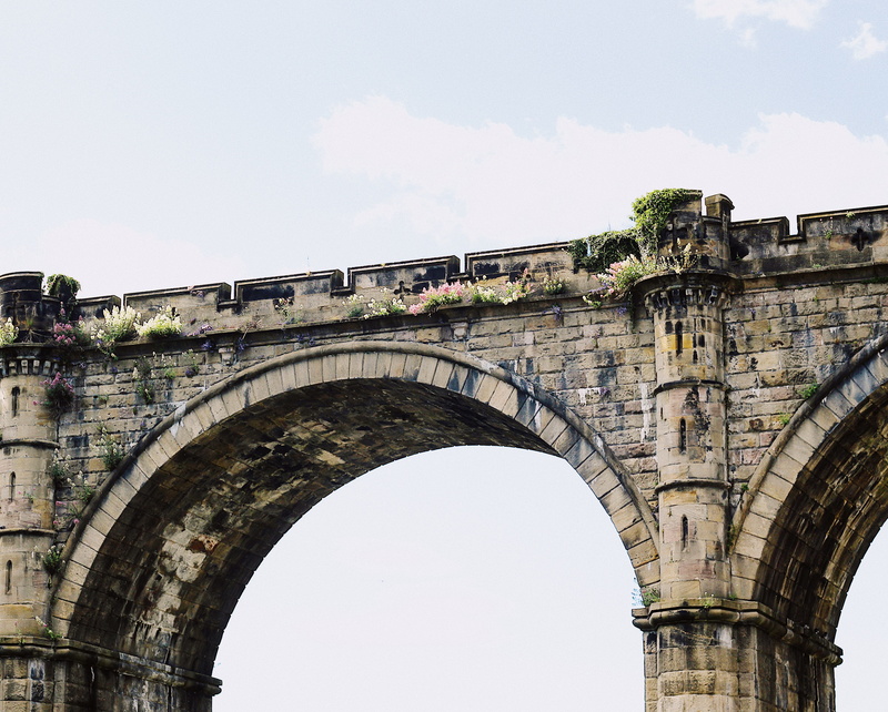 castle, knaresborough, no people, arch bridge, low angle view, arch, yorkshire, the past, outdoors, medieval, united kingdom, uk, bridge, ancient history