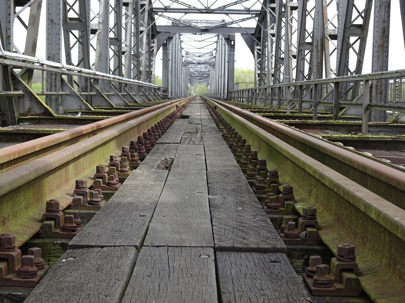 surface level, connection, straight, seemed, direction, gleise, steel, vanishing point, steel structure, transportation, the way forward, railway, perspective