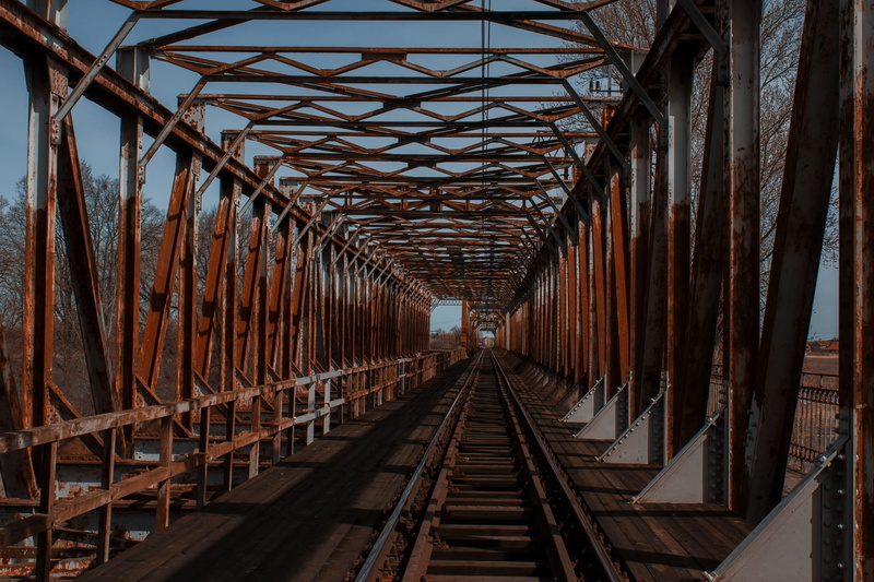 the design of the, nature, built structure, outdoors, rusty, direction, the viaduct, transportation, metal, ceiling, connection, bridge, pattern, railway