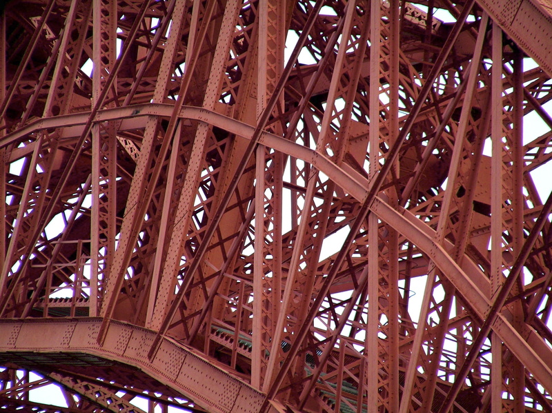 architecture, connection, full frame, eiffel tower, indoors, 1080P, metal, truyère, no people, pattern, steely, red, bridge, garabit-viaduct, history