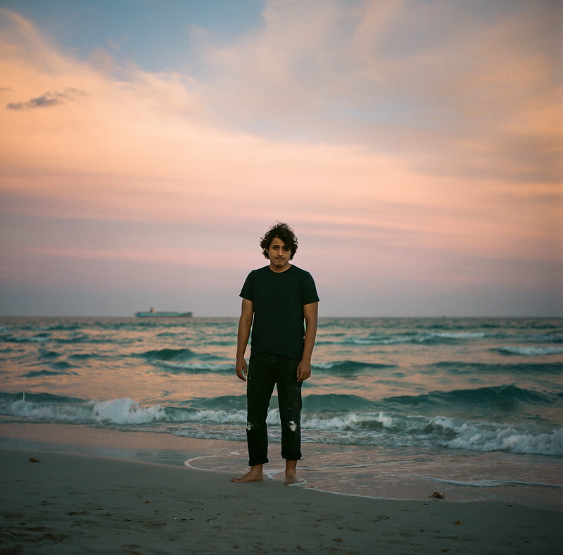 young adult, scenics - nature, standing, united states, medium format, horizon, miami, beauty in nature, real people, outdoors, sunset, land, sea, 1080P