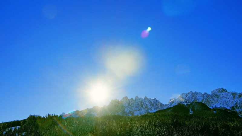 no people, flare, scenics - nature, 5K, tranquility, green, environment, grassland, clear sky, grass, landscape, scenery, day, mountain range, azure sky
