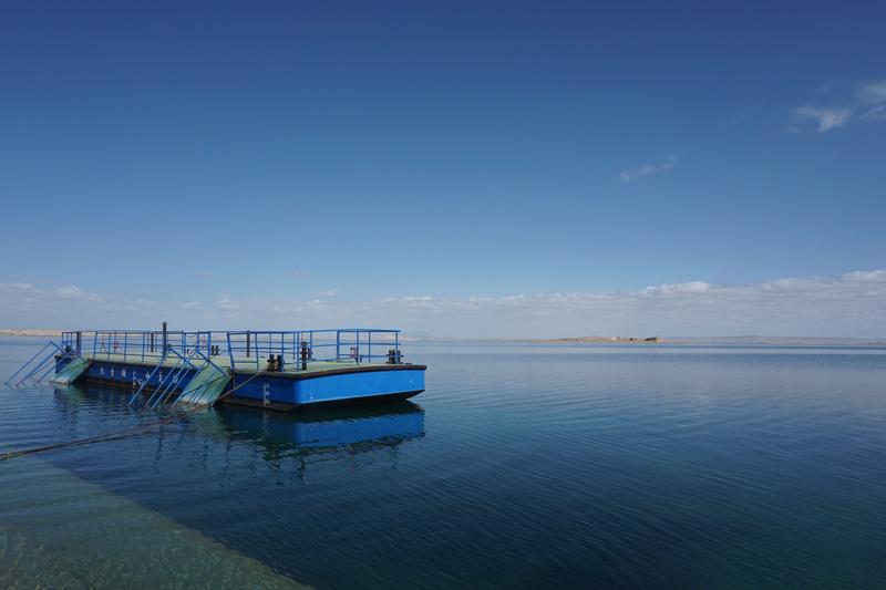 cloud - sky, scenics - nature, anchored, sky, ship, outdoors, mode of transportation, tranquil scene, tranquility, tuosu lake, blue, waterfront, haixi