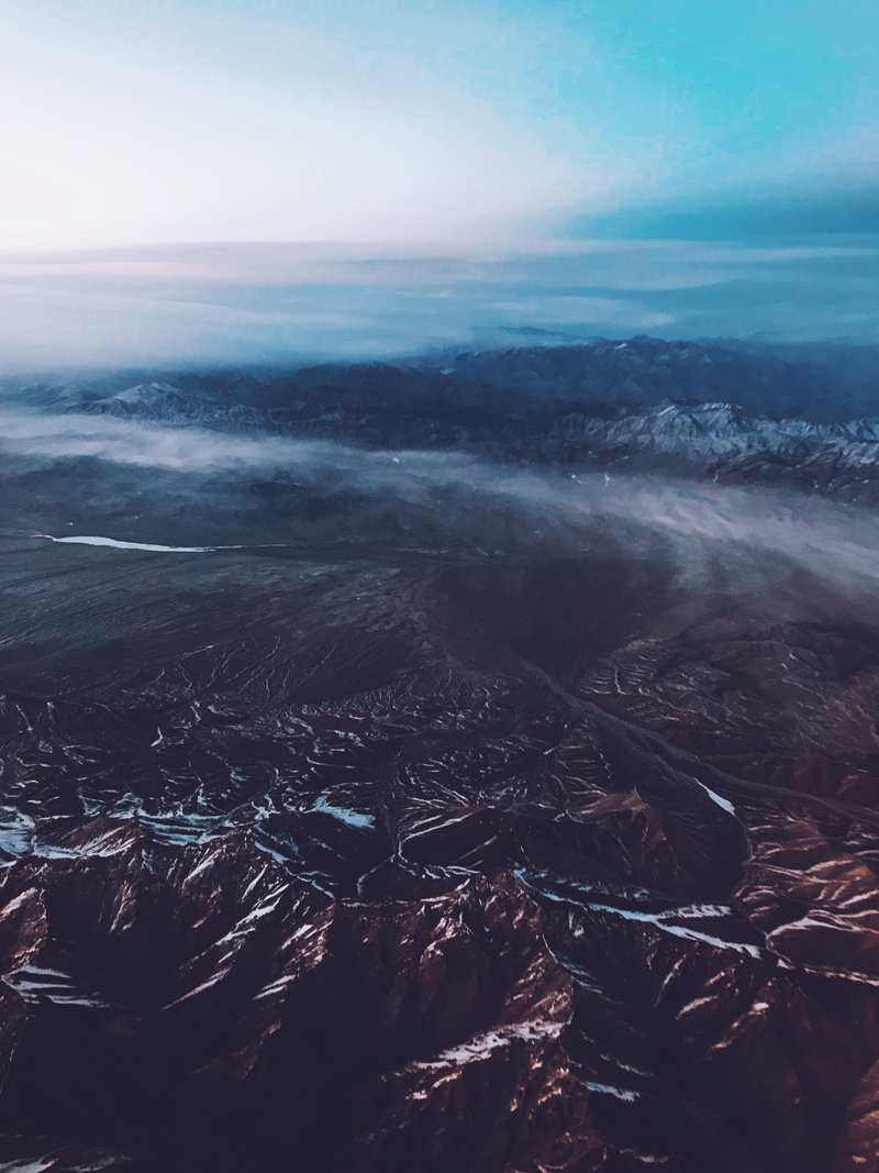 tianjun, scenery, sky, haixi, non-urban scene, sea, day, spire, tranquil scene, building, mountain range, panoramic, idyllic, china, aerial view, scenics - nature