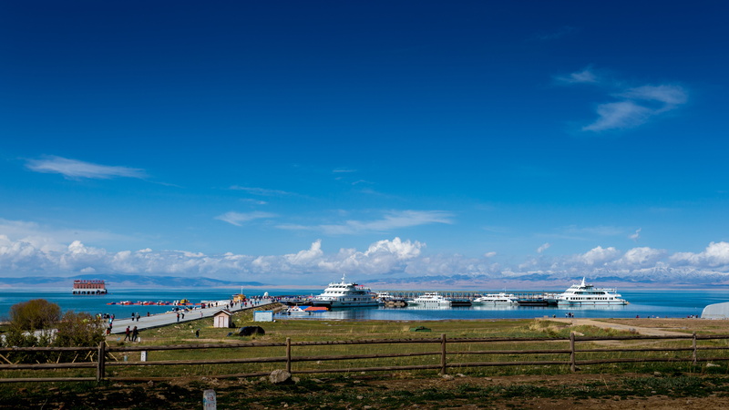 sailboat, sky, land, 5K, qinghai lake, no people, nautical Vessel, travel, beach, city, xining, mode of transportation, gansu province, ship, travel destinations
