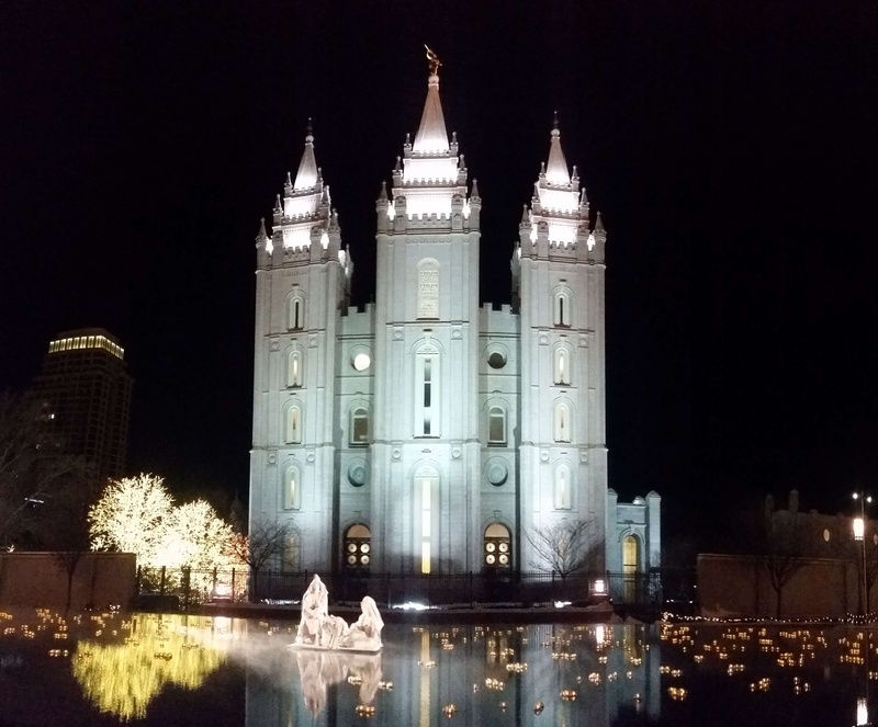 illuminated, lds, history, spire, outdoors, travel, city, architecture, tourism, government, built structure, salt lake temple, building exterior, nativity