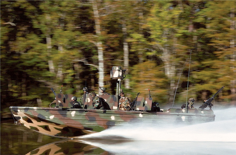 camo, arts culture and entertainment, training, growth, waterfront, boat, 1080P, tactical military, defend, water, fast, reflection, motion, plant, day
