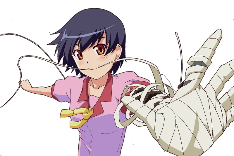 women, studio shot, casual clothing, white background, child, females, Kanbaru Suruga, glasses, Monogatari Series, standing, one person, real people, 4K