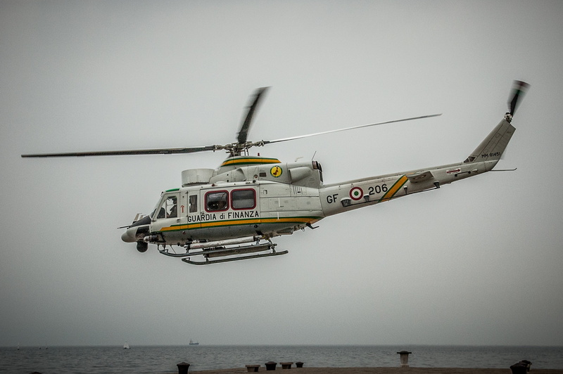 2K, port, horizon, helicopter, rescue, accidents and disasters, military, flying, single object, motion, rescue worker, water, sky, air vehicle, trieste