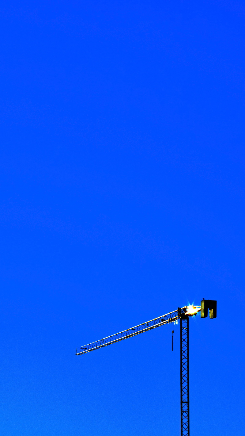 machinery, construction equipment, day, lighting equipment, blue, construction site, clear sky, crane, trieste, industrial equipment, nature, no people