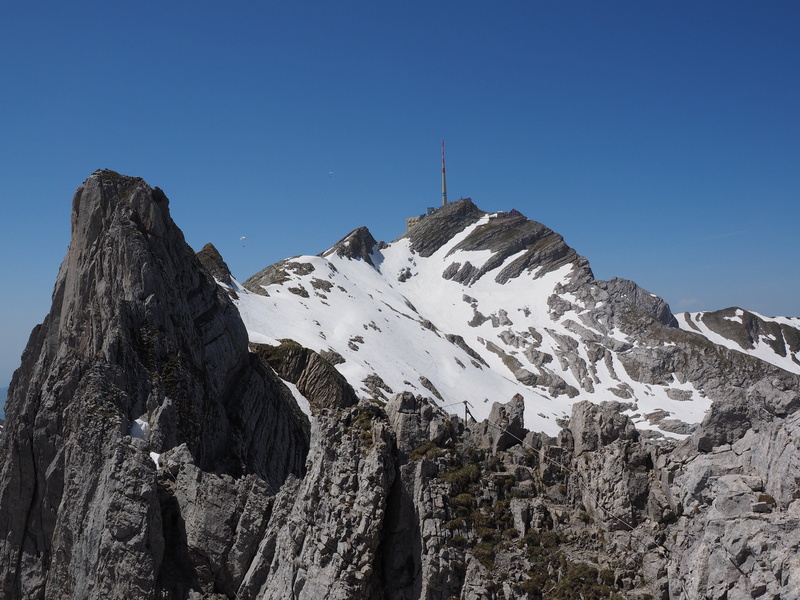 Scramble, sky, scenics, mountain summit, appenzell, solid, day, scenics - nature, travel Locations, lenses ridge, formation, winter, environment, säntis