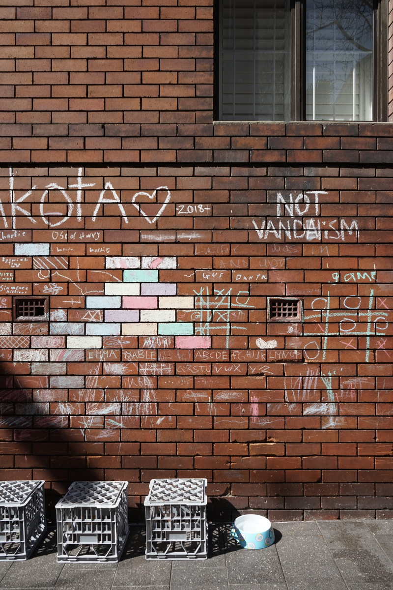 brick Wall, wall, crate, outdoors, fun, dog bowl, facade, city, plastic, noughts and cross, wall - Building Feature, no People, built Structure, backgrounds
