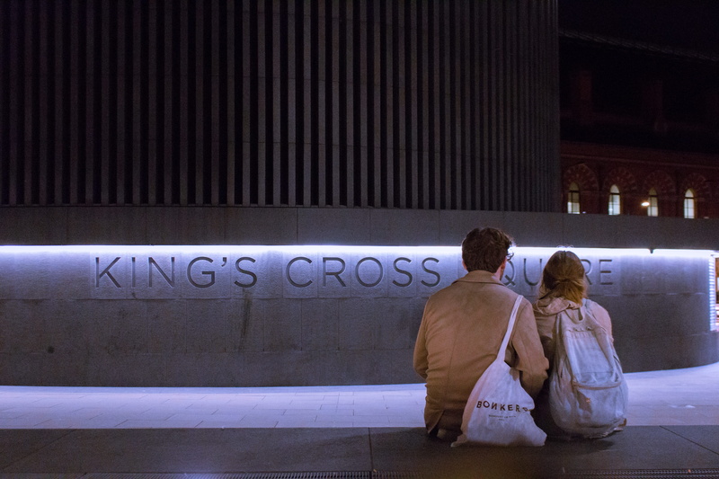 casual clothing, two people, couple, bonding, females, built structure, text, positive emotion, adventure, kings cross, sister, togetherness, lifestyles