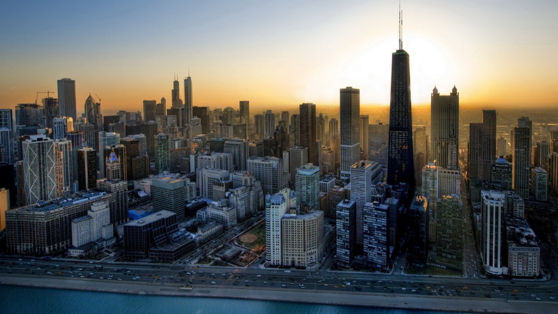 development, 1080P, built structure, painting, tower, cityscape, skyscraper, modern, white, residential district, landscape, financial district, urban skyline