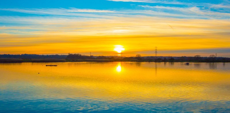 reservoir, ferndown, cloudy, dusk, nature, outdoors, water, Longham, summer, sky, reflection, Lakes, Dorset, nikon, scarce, 5K, calm, landscape, Sunset