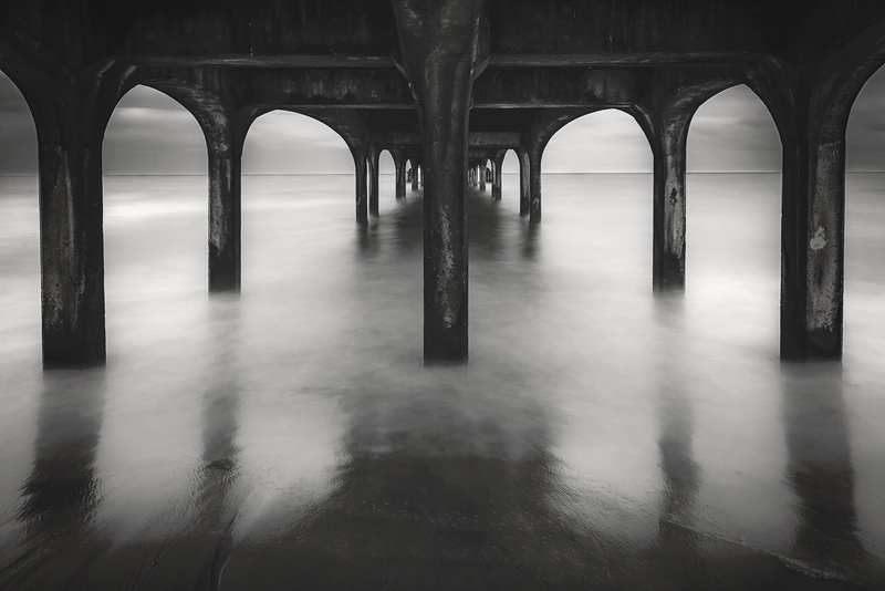 gray scale, concrete, scale, old, Stopper, Nikon, photo, Tamron, Boscombe Pier, Seascape, gray, architecture, Long Exposure, 5K, Beach, boscombe, Dorset