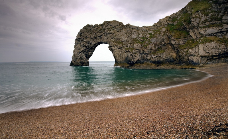 rock - object, dorset, tranquility, Beach, horizon, jurassic icon, durdle door, land, water, solid, Nature, scenics - nature, durdle door, sky, no people