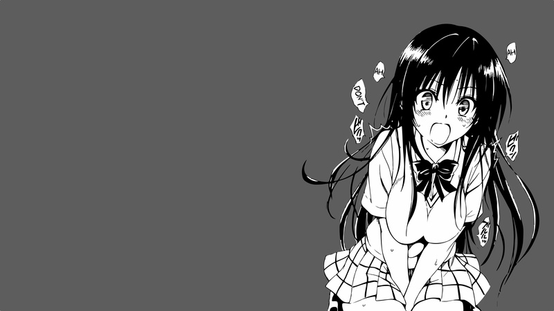 copy space, illustration, representation, girls, standing, females, waist up, manga, studio shot, anime, creativity, hairstyle, child, indoors, uniform