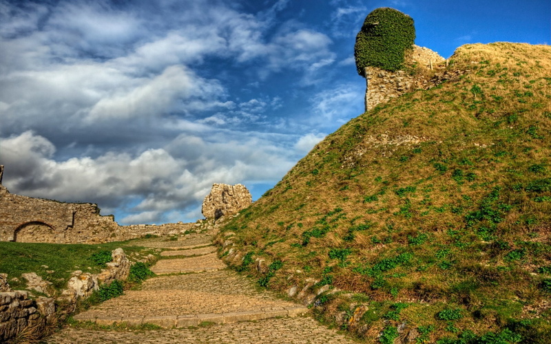 Castles, Corfe Castle, 1080P