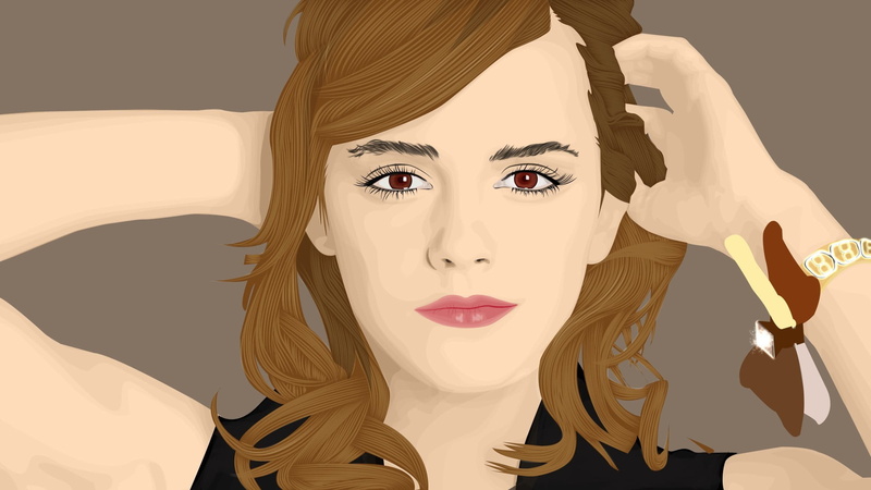 lifestyles, looking at camera, beauty, hair, front view, brown, hijab, Emma Watson, studio shot, beautiful woman, make-up, portrait, digital composite