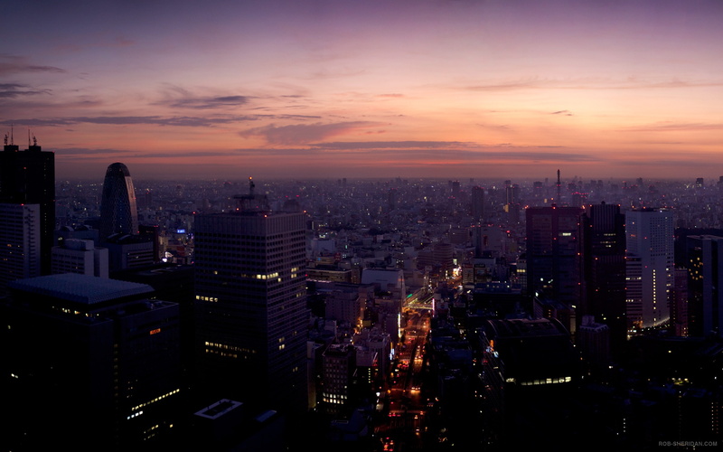 high angle view, illuminated, city, building exterior, cityscape, street light, lights, Tokyo, office building exterior, urban, built structure, tower