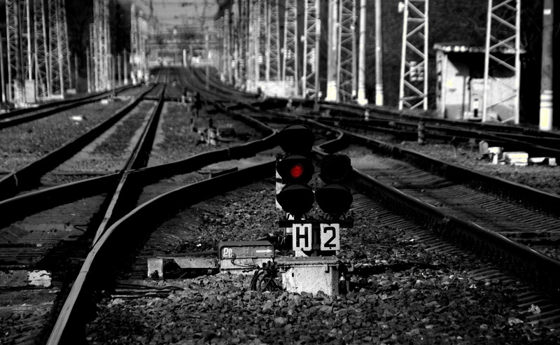 shunting yard, gravel, day, train - vehicle, black, no people, railway signal, metal, connection, focus on foreground, signal, rail transportation, travel