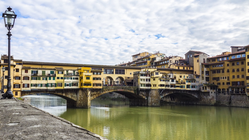 connection, arch bridge, italy, cloud - sky, built structure, arch, bridge, building, waterfront, transportation, architecture, river, water, mirror image