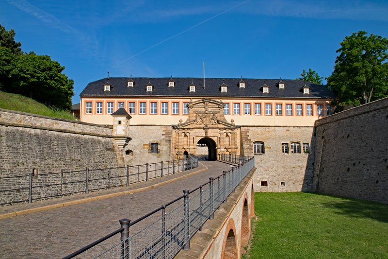 building exterior, germany, sky, erfurt, blue, places of interest, sunlight, wall, thuringia germany, built structure, culture, tree, nature, wall - building feature