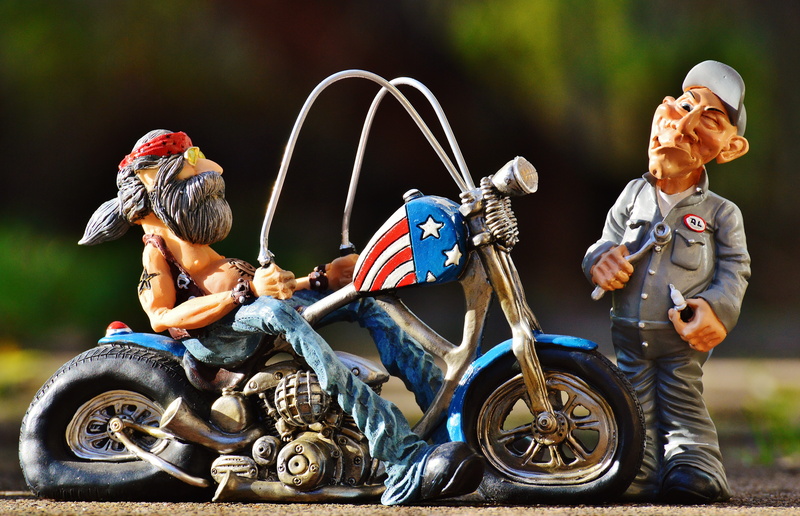 adult, togetherness, two wheeled vehicle, headband, 5K, riding, jeans, headwear, people, bike, transportation, sit, men, side view, biker, outdoors, man