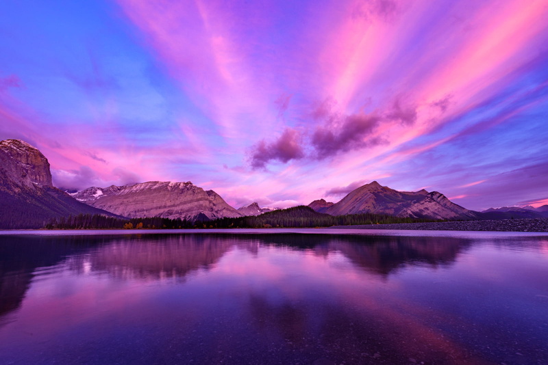 scenics, mountain, nature, Clouds, Canada, Mountains, Autumn, reflection, surrounded, skies, Peter Lougheed Provincial Park, Kananaskis, outdoors, water