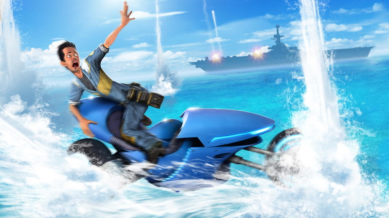 adult, happiness, holiday, illustration, riding, outdoors, human arm, emotion, 1080P, full length, enjoyment, motorcycle, day, young adult, one person