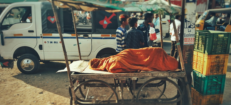 person, india, clothing, 4K, architecture, opp. uppal bus stop beside icici ann atm near indian oil petrol pump, road, stationary, sleeping, vehicle, white