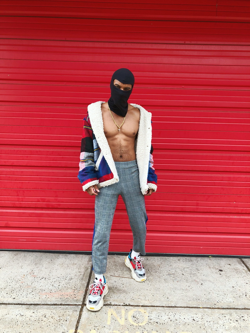 sport, portrait, male Beauty, youth Culture, casual Clothing, red, sports Clothing, monochrome, caucasian Ethnicity, city Life, fashionable, people, balenciaga