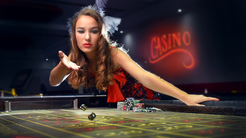 mujer, dados, juego, jugando, casino, clasico, 2K