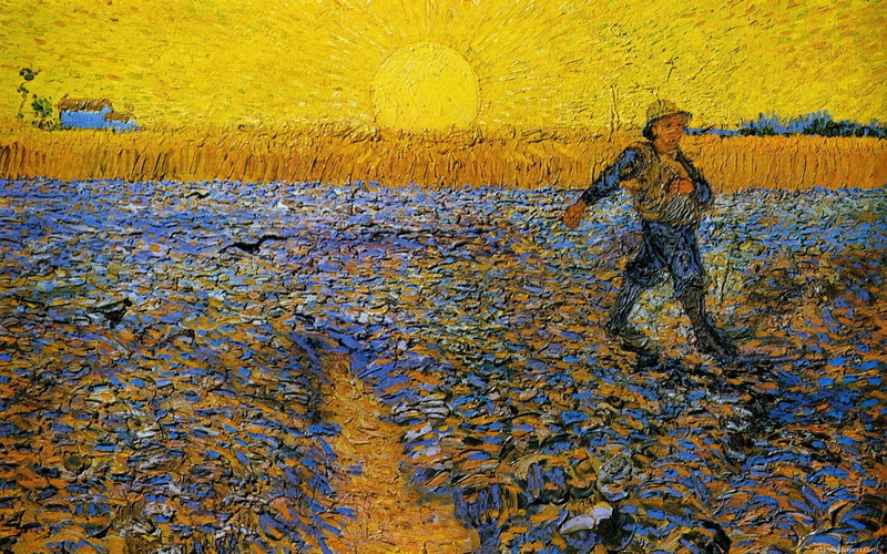 day, arte, Campo, agriculture, lifestyles, Pintura, people, land, nature, adult, women, vicent, yellow, built structure, standing, Hombre, men, field, 1080P