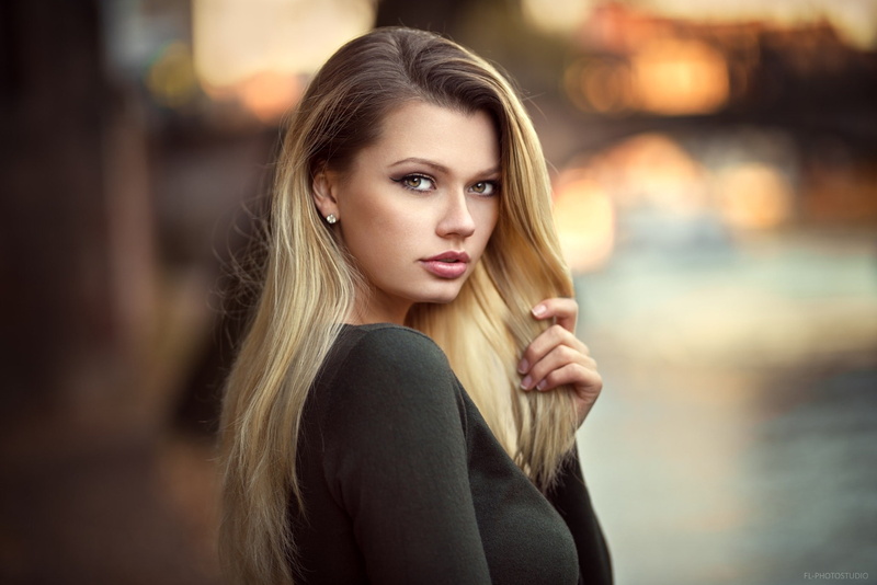 pink lipstick, 500px, women, depth of field, Ombre Hair, 1080P, portrait, face