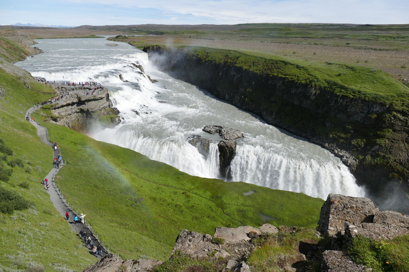 rock, flowing, Waterfall, environment, power in nature, water, rock formation, Iceland, land, motion, scenics - nature, nature, plant, river, rock - object