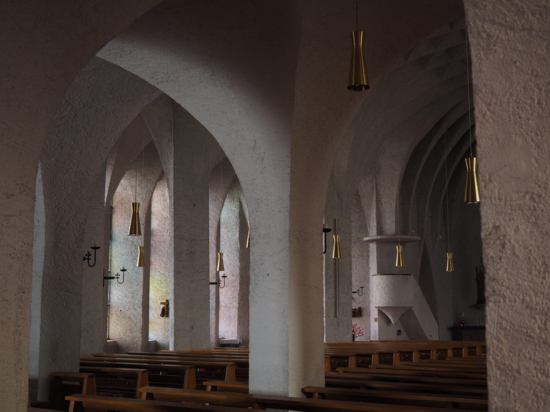 enormous, architecture, st, pew, built structure, arched, st john the baptist church, new ulm, garrison church, architectural column, St John The Baptist