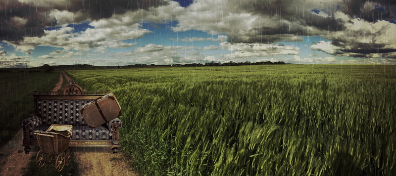 homeless, land, atmospheric, cloud - sky, rainy weather, scenics, grass, distributors, tranquil scene, field, fantasy, composing, rain clouds, tranquility