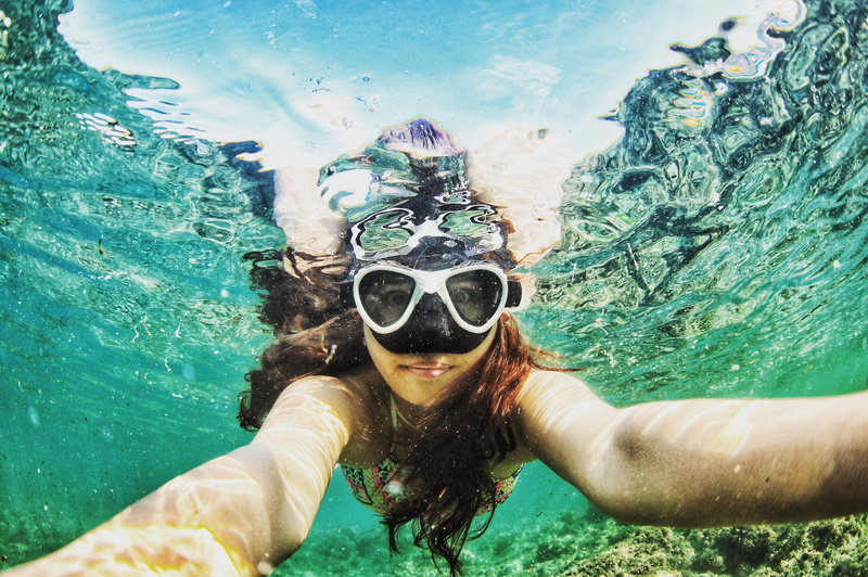 diving, adult, selfie, taiwan, nature, tourism, lifestyles, pleasure, tropical, navy, swim, swimming, outdoors, marine, young adult, fashion, one person