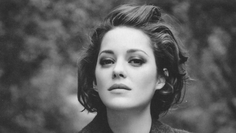 short hair, French actress, 1080P, monochrome, Marion Cotillard