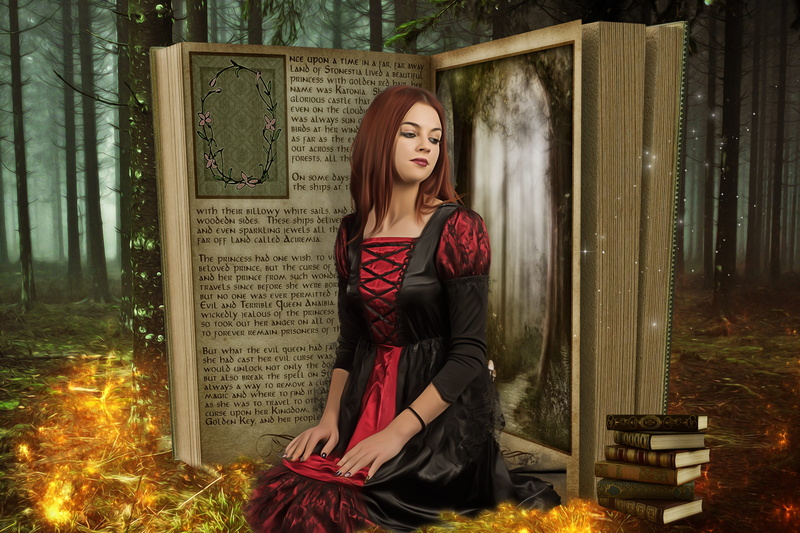 outdoors, beautiful woman, leisure activity, 2K, gothic, young women, magic circle, girl, magic, hair, young, beauty, real people, lifestyles, tree, sitting