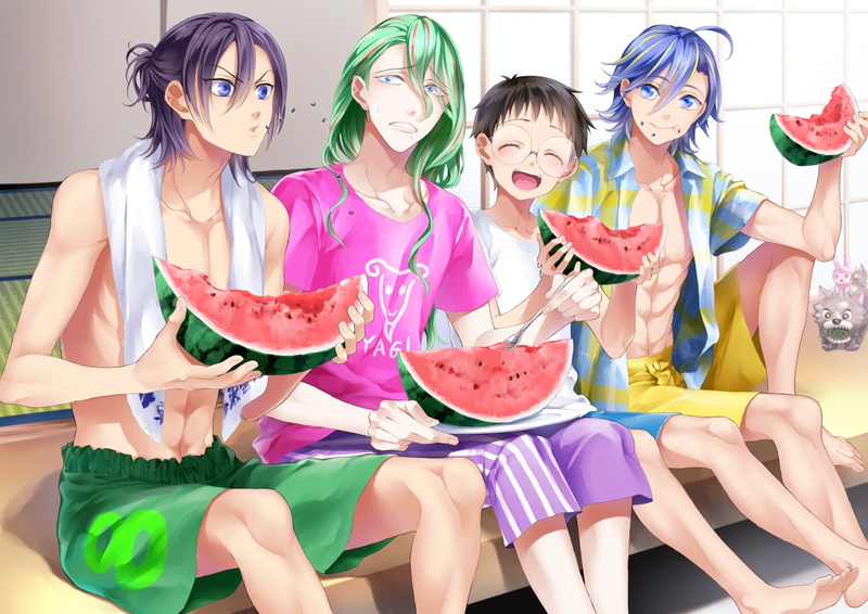 summer, 720P, series, yowamushi, pedal, character, boys, anime