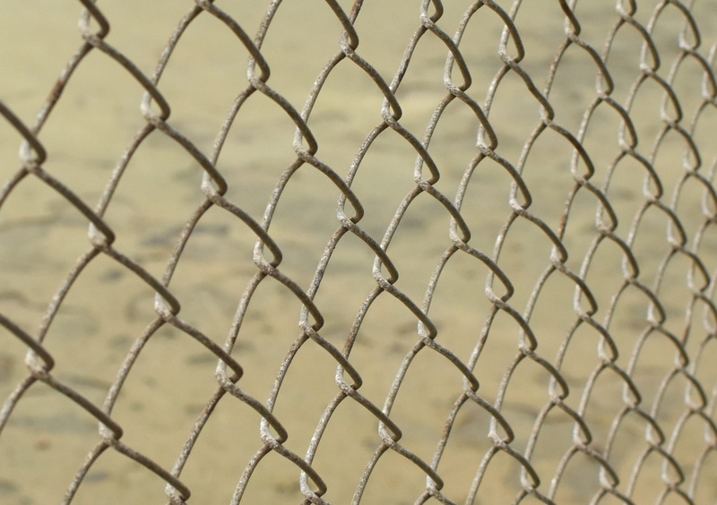 cage, chainlink, diamond fence, full frame, enclosure, day, construction, border, metal fence, texture, mesh, barrier, selective focus, outdoors, Metal