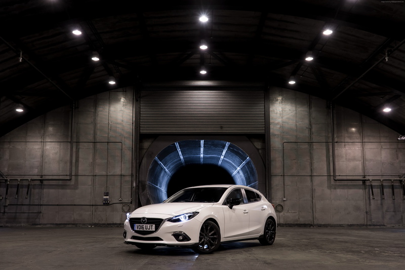 4K, white, Mazda3 Sport Black Special Edition, sport car