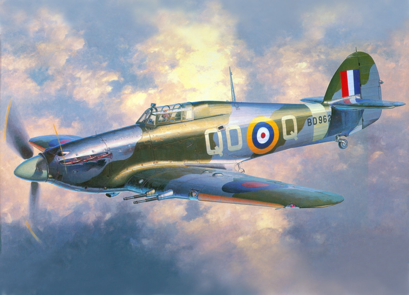 Hawker Hurricane, (Hurricane IIA Series 2), Interceptor, Fighter, British, 8K, Mk.IIC, Figure, 3 Squadron RAF