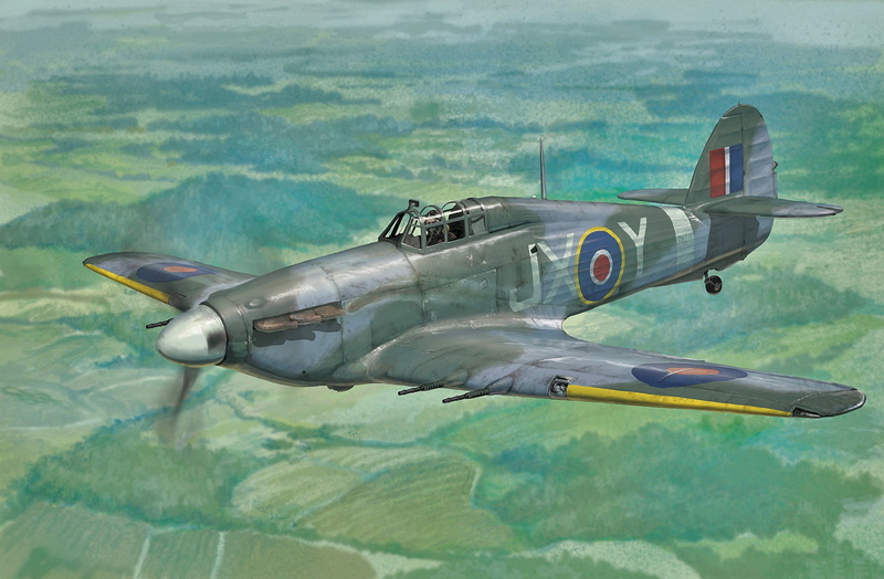 1080P, ww2, Hawker Hurricane, aviation, art, airplane
