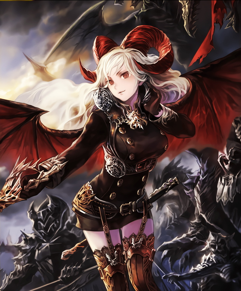 anime girls, Demonic Adjunt Esmeralda(Shingeki no Bahamut), 2K, anime, Dark General Esmeralda (Shingeki no Bahamut), Shingeki no Bahamut